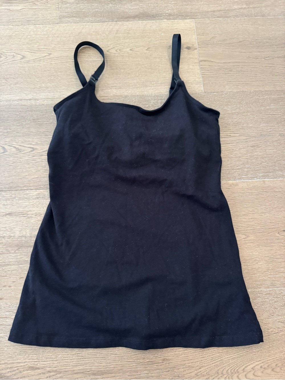H&M Black Adjustable-Strap nursing Cami Tank